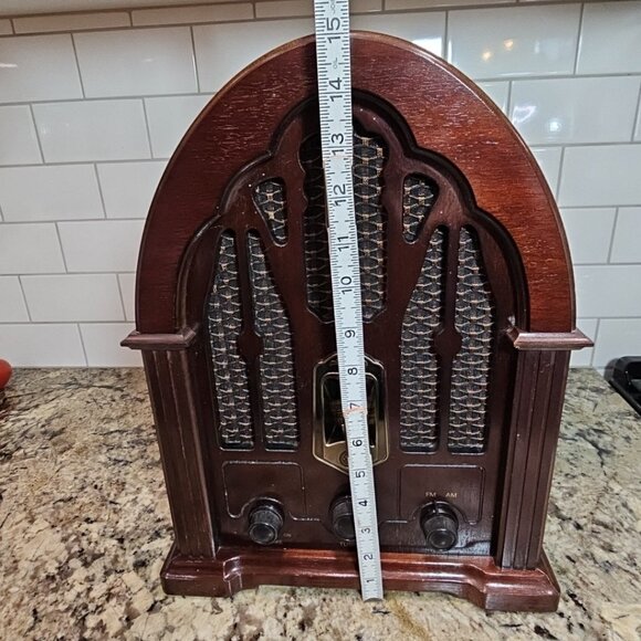 General Electric GE Model 7-4100JA Retro Cathedral AM/FM Radio Great Sound Read - Picture 4 of 12